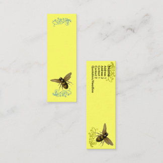 Minitarjeta De Visita Ocupado Abeja Cualquier Fondo De Color