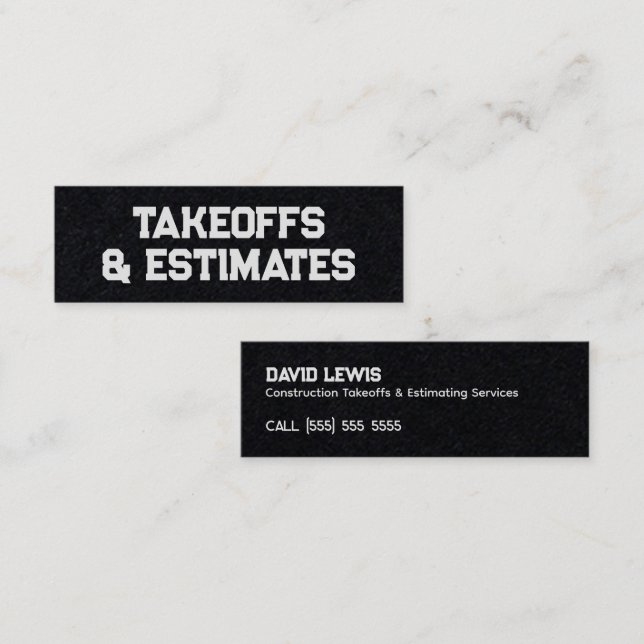 Minitarjeta De Visita Ofertas y estimaciones (Anverso / Reverso)