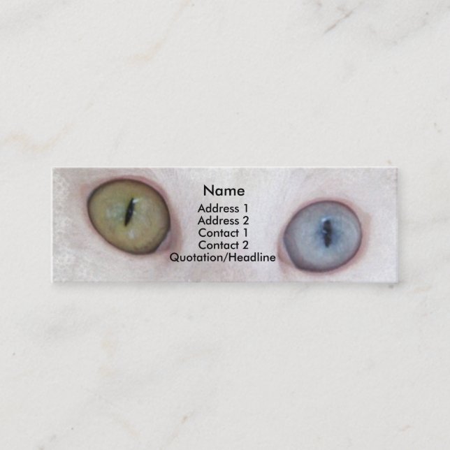 Minitarjeta De Visita Ojos para usted (Anverso)