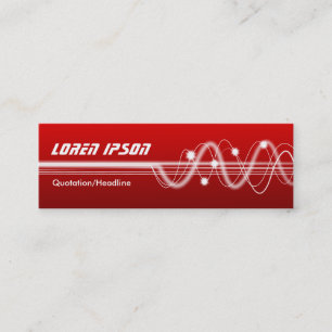 Minitarjeta De Visita Olas de sonido II - Rojo sombreado