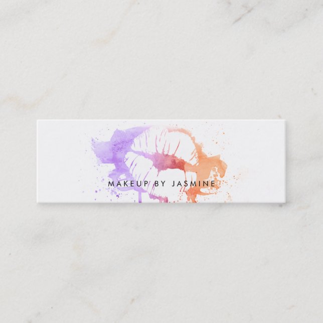 Minitarjeta De Visita ombre barato de maquillaje del artista del (Anverso)