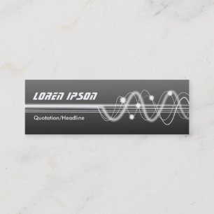 Minitarjeta De Visita Ondas acústicas II - gris sombreado