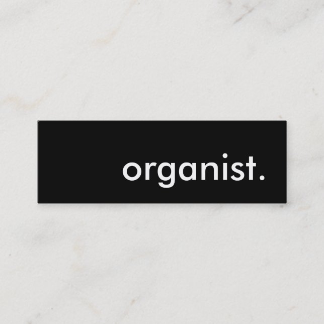 Minitarjeta De Visita organista. (Anverso)