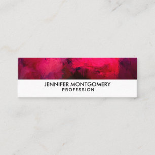 Minitarjeta De Visita Oscuro rojo y morado negrita y resumen moderno