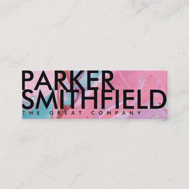 Minitarjeta De Visita Paint Pour (Anverso)