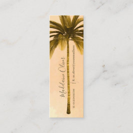 Minitarjeta De Visita Palm Terracotta Tropical Elegante