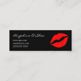 Minitarjeta De Visita Palo de labios negro y rojo
