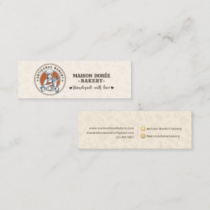 Minitarjeta De Visita Panadería Pastelería Chef Postre Dulces Torta Pana