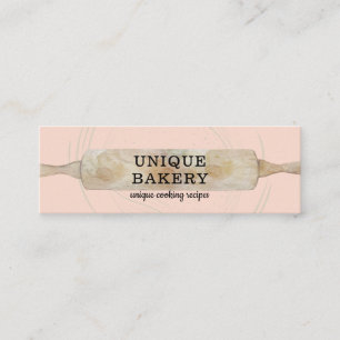 Minitarjeta De Visita Panadería Rolling Pin Única Elegante Profesional
