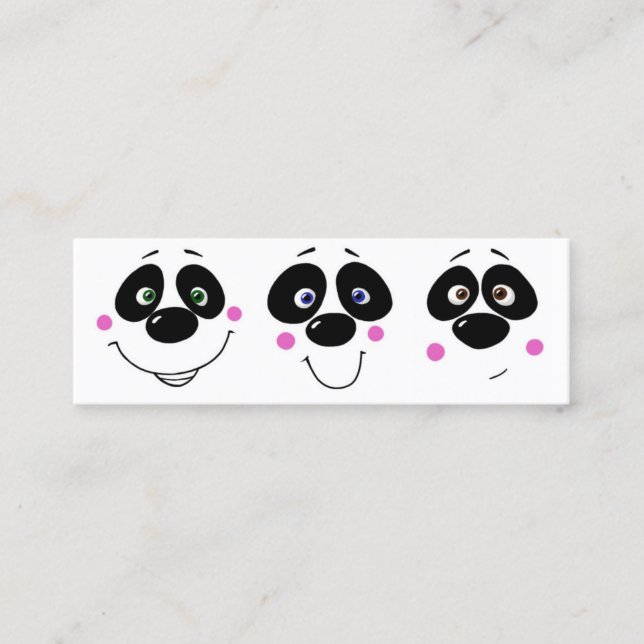 Minitarjeta De Visita Pandas Kindness Cards (Anverso)