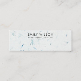 MINITARJETA DE VISITA PANTALLA AZUL PETAL HANDMADE PAPEL STUD EARRING