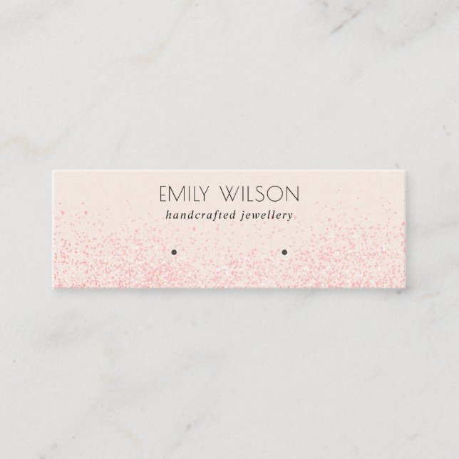 Minitarjeta De Visita Pantalla brillante de anclaje de Purpurina rosa Ru (Anverso)