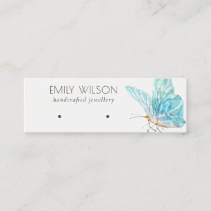 Minitarjeta De Visita Pantalla Cute Dreamy Blue Aqua Butterfly Earl