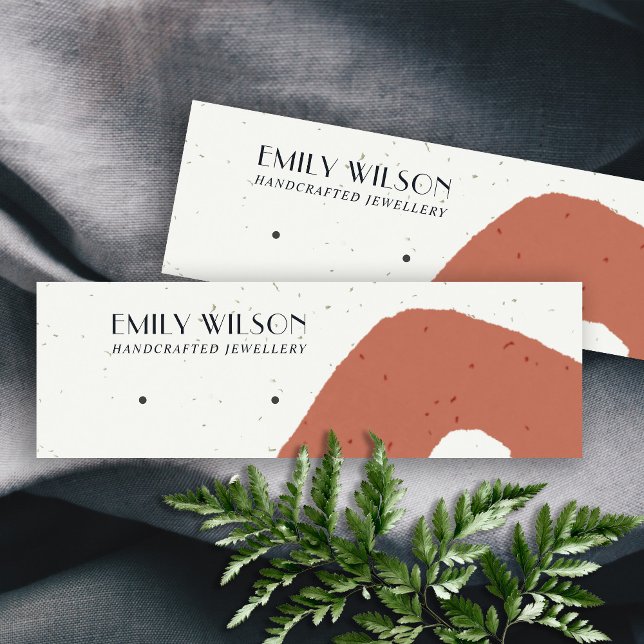 MINITARJETA DE VISITA PANTALLA DE GANANCIAS DE TERRACOTTA CERAMICA ABSTR (Subido por el creador)