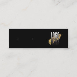 Minitarjeta De Visita Pantalla de ingresos negra con logotipo simple con