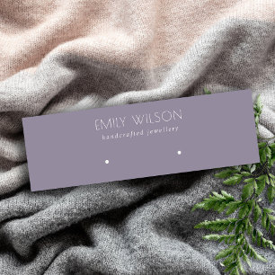 Minitarjeta De Visita Pantalla Mínima Sencilla Dusky Lilac Purple Earrin