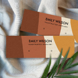 MINITARJETA DE VISITA PANTALLA MODERNA DE ARTE ROJO DE TERRACOTTA ABSTRA