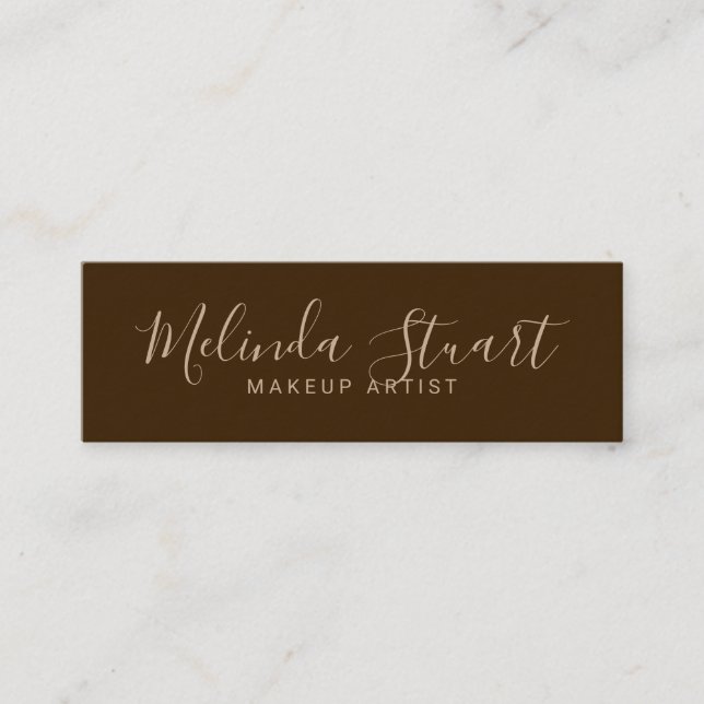 Minitarjeta De Visita Papel Kraft profesional de escritura moderna (Anverso)