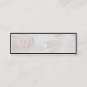 Minitarjeta De Visita Pareja boda se une en el corazón