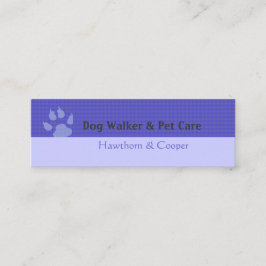 Minitarjeta De Visita Pasta de animales púrpura Patrón púrpura mínimo