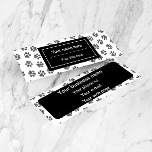 Minitarjeta De Visita Pasta de perro, garras de perro, patas de gato, pa