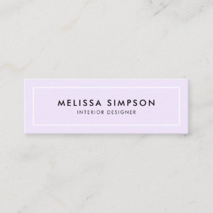 Minitarjeta De Visita Pastel minimalista moderno morado