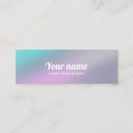 Minitarjeta De Visita Pastel olográfico moderno del arco iris del estilo