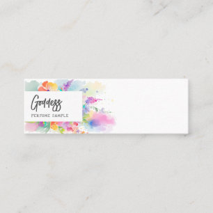 Minitarjeta De Visita Pastel Watercolor Florals Perfume Tester