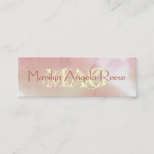 Minitarjeta De Visita Pasteles cálidos delgados Peach Yellow Cloud Cards