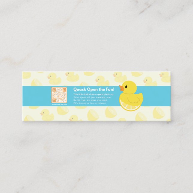 Minitarjeta De Visita Pato fotográfico de Lane (Anverso)