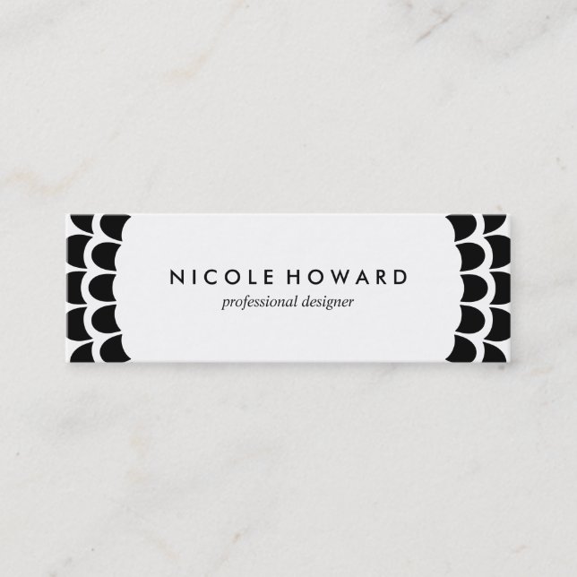 Minitarjeta De Visita Patrón curvo moderno (Anverso)