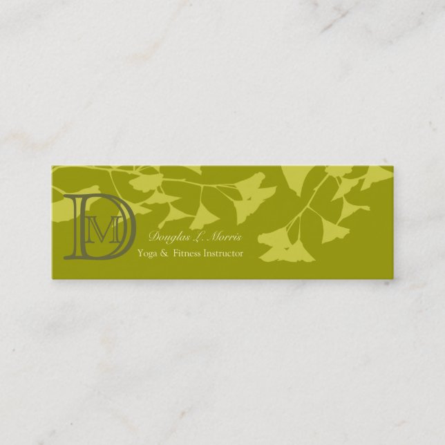 Minitarjeta De Visita Patrón de bifurcación del árbol de ginkgo estacion (Anverso)