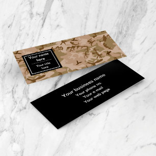 Minitarjeta De Visita Patrón de camuflaje del desierto, patrón militar, 