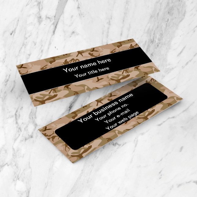 Minitarjeta De Visita Patrón de camuflaje del desierto, patrón militar,  (Subido por el creador)
