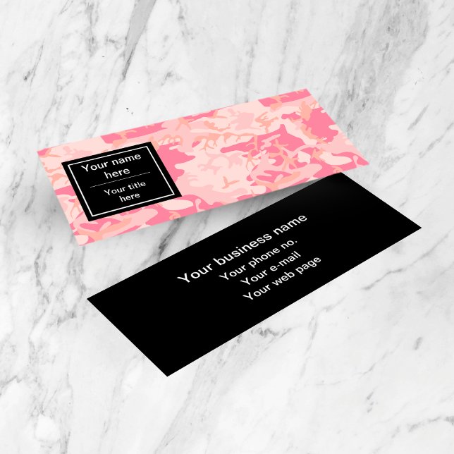 Minitarjeta De Visita Patrón de camuflaje rosado, militar, militar (Subido por el creador)
