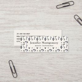 Minitarjeta De Visita Patrón de notas musicales
