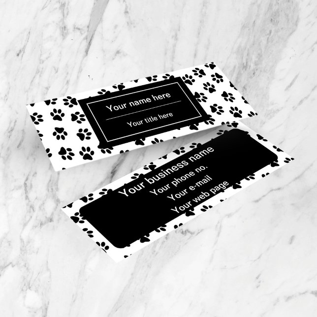 Minitarjeta De Visita Patrón De Patas, Patas De Perro, Patas De Gatos, P (Subido por el creador)