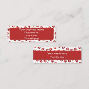 Minitarjeta De Visita Patrón De Patas, Patas De Perro, Patas De Gatos, P