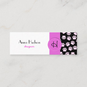 Minitarjeta De Visita Patrón De Paws, Perro Groomer, Perro Walker, Tiend