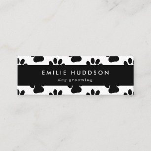Minitarjeta De Visita Patrón De Paws, Perro Groomer, Perro Walker, Tiend