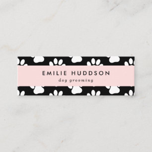 Minitarjeta De Visita Patrón De Paws, Perro Groomer, Perro Walker, Tiend