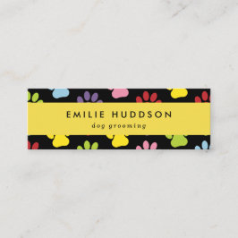 Minitarjeta De Visita Patrón De Paws, Perro Groomer, Perro Walker, Tiend