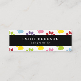 Minitarjeta De Visita Patrón De Paws, Perro Groomer, Perro Walker, Tiend