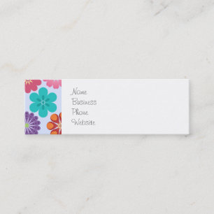 Minitarjeta De Visita Patrón floral de color de la flor giratoria