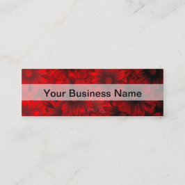 Minitarjeta De Visita Patrón floral rojo oscuro