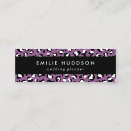 Minitarjeta De Visita Patrón leopardo, puntos leopardo, leopardo púrpura