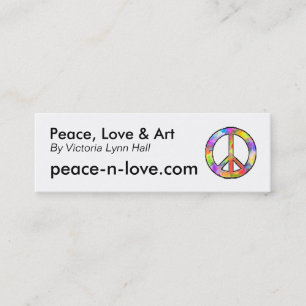 Minitarjeta De Visita Paz, amor y arte promocionales