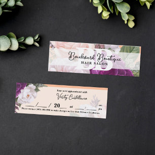 Minitarjeta De Visita Peach Fuzz Rose Salón Floral Reservar Cita