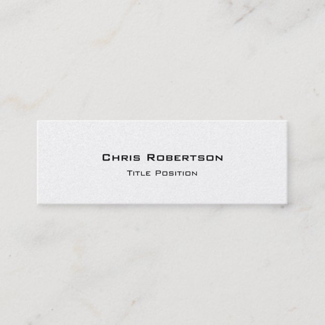 Minitarjeta De Visita Pearl Slim Trendy Charming Business Card (Anverso)
