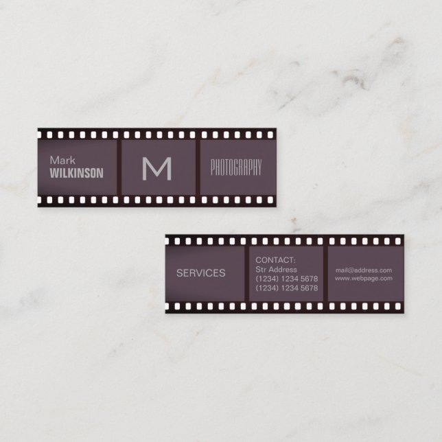 Minitarjeta De Visita Pedazo de cubierta profesional de la cinta (Anverso / Reverso)